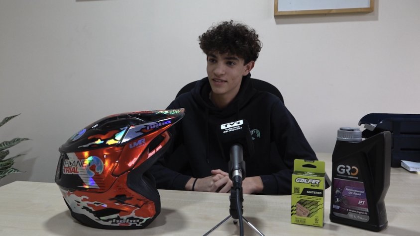 El ripollès Aleix Avalos, durant l’entrevista amb Televisió del Ripollès
