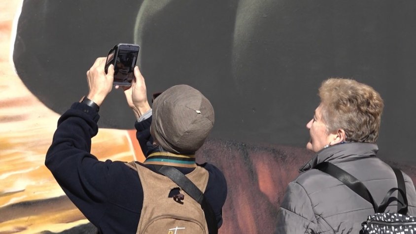 Mural a una façana de Campdevànol