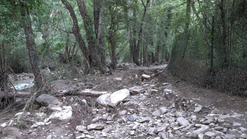 L'accés al Torrent de la Cabana devastat per les pluges de dijous passat